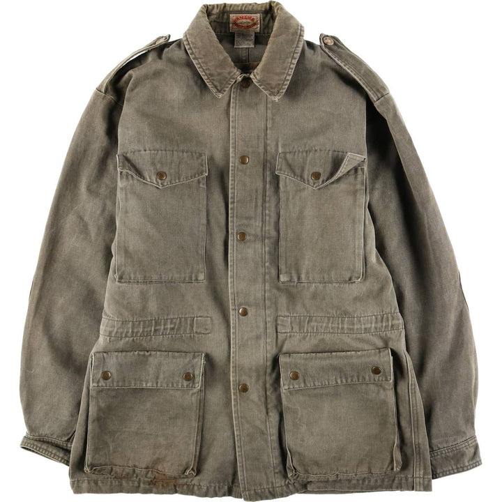 1980'S Banana Republic Hunting Jacket, Men's Size L cotton Green type dark green Vintage Second Hand