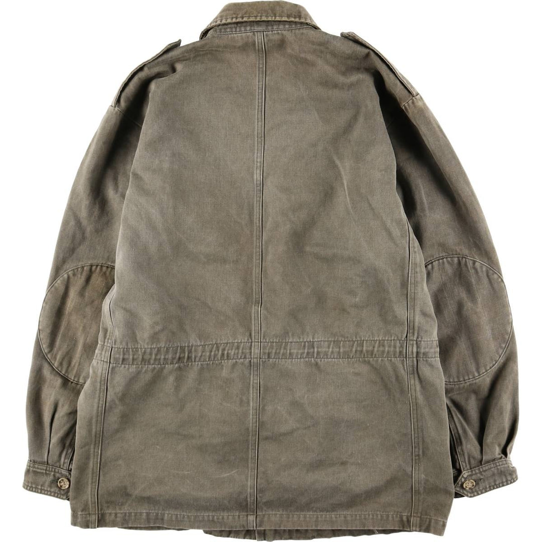 1980'S Banana Republic Hunting Jacket, Men's Size L cotton Green type dark green Vintage Second Hand