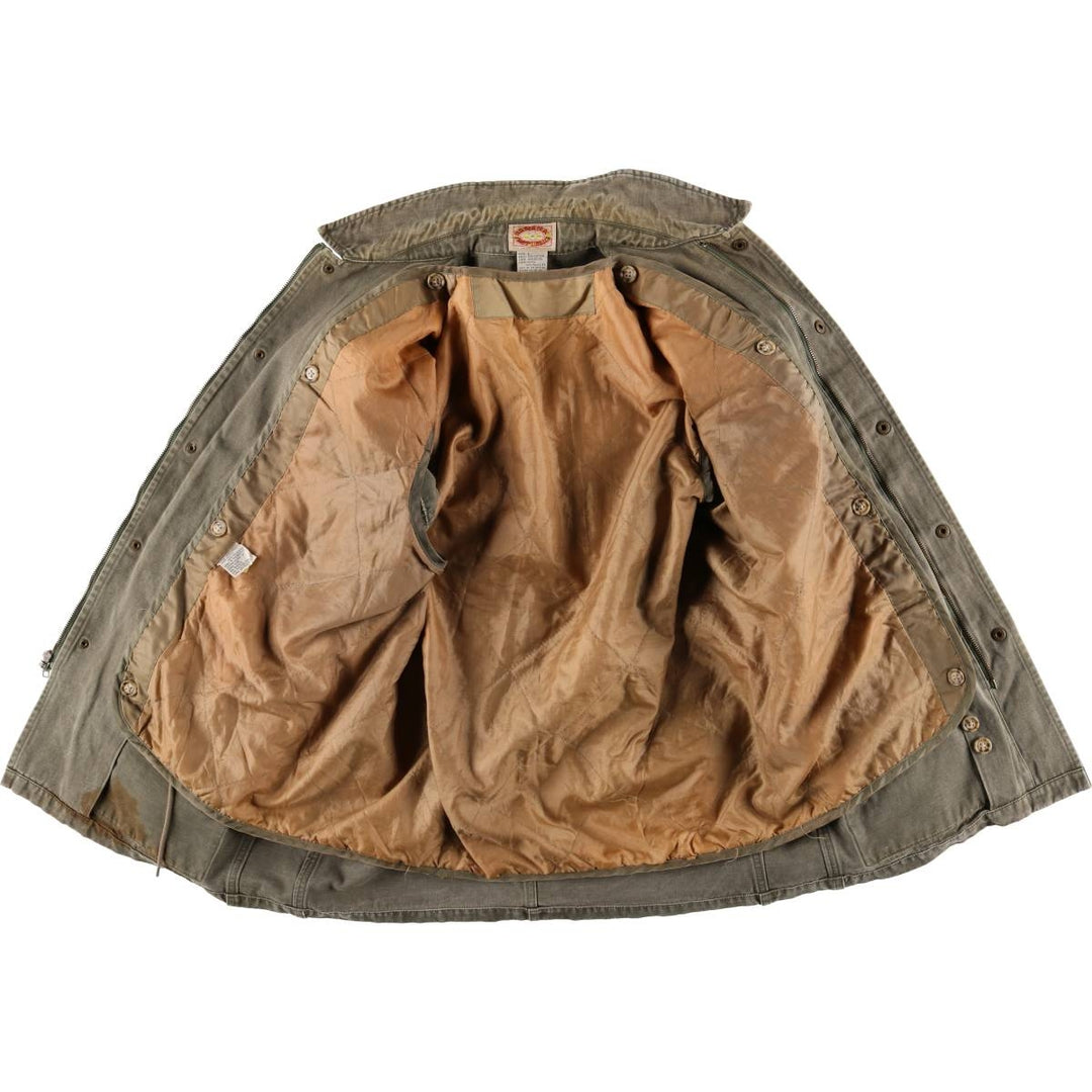 1980'S Banana Republic Hunting Jacket, Men's Size L cotton Green type dark green Vintage Second Hand