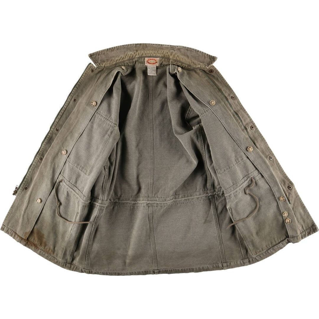 1980'S Banana Republic Hunting Jacket, Men's Size L cotton Green type dark green Vintage Second Hand