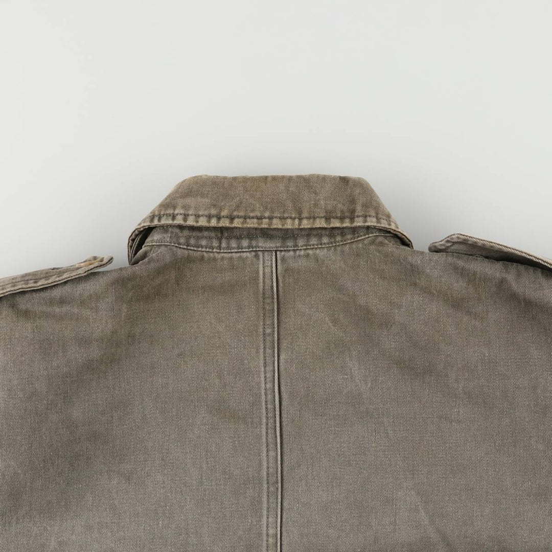 1980'S Banana Republic Hunting Jacket, Men's Size L cotton Green type dark green Vintage Second Hand