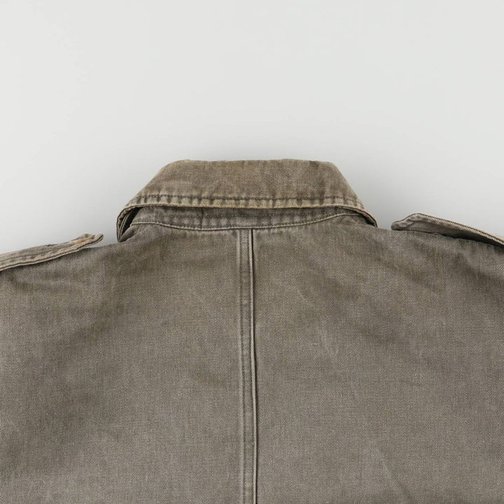 1980'S Banana Republic Hunting Jacket, Men's Size L cotton Green type dark green Vintage Second Hand