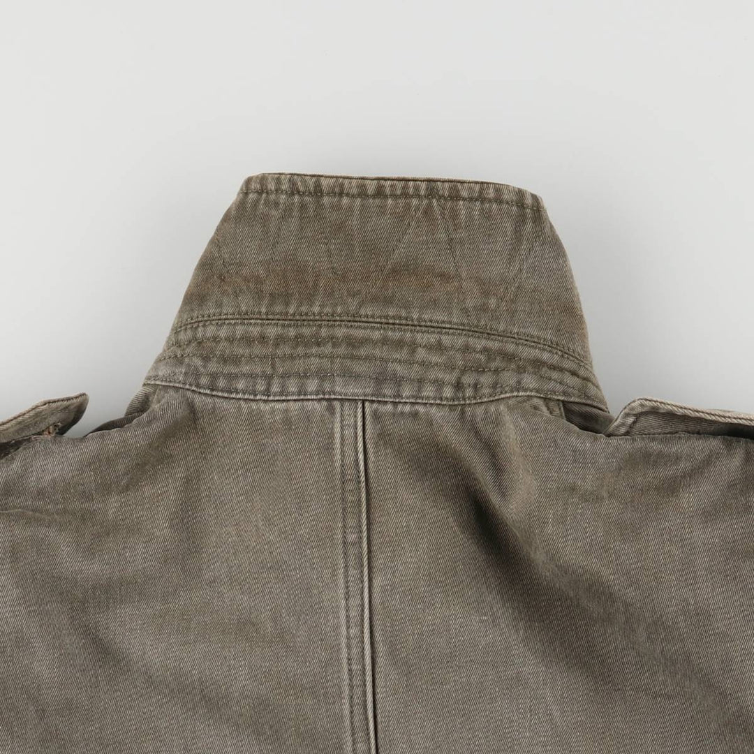 1980'S Banana Republic Hunting Jacket, Men's Size L cotton Green type dark green Vintage Second Hand