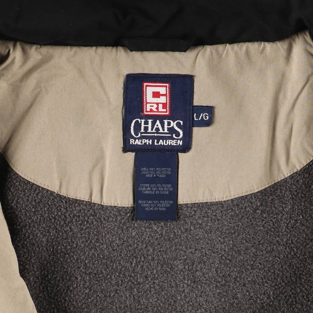 Ralph Lauren CHAPS windbreaker, made in Russia, men's size L polyester black type Vintage Second Hand