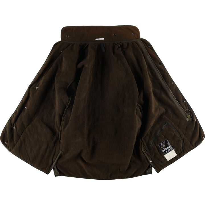 2000s~ Barbour POLAR QUILTS 3-Warrant Padded Quilted Jacket, Men's Size L Nylon Khaki type Vintage Second Hand