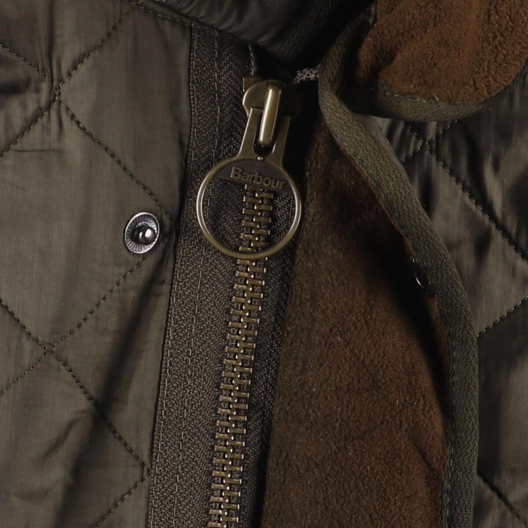 2000s~ Barbour POLAR QUILTS 3-Warrant Padded Quilted Jacket, Men's Size L Nylon Khaki type Vintage Second Hand