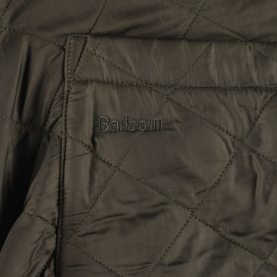 2000s~ Barbour POLAR QUILTS 3-Warrant Padded Quilted Jacket, Men's Size L Nylon Khaki type Vintage Second Hand