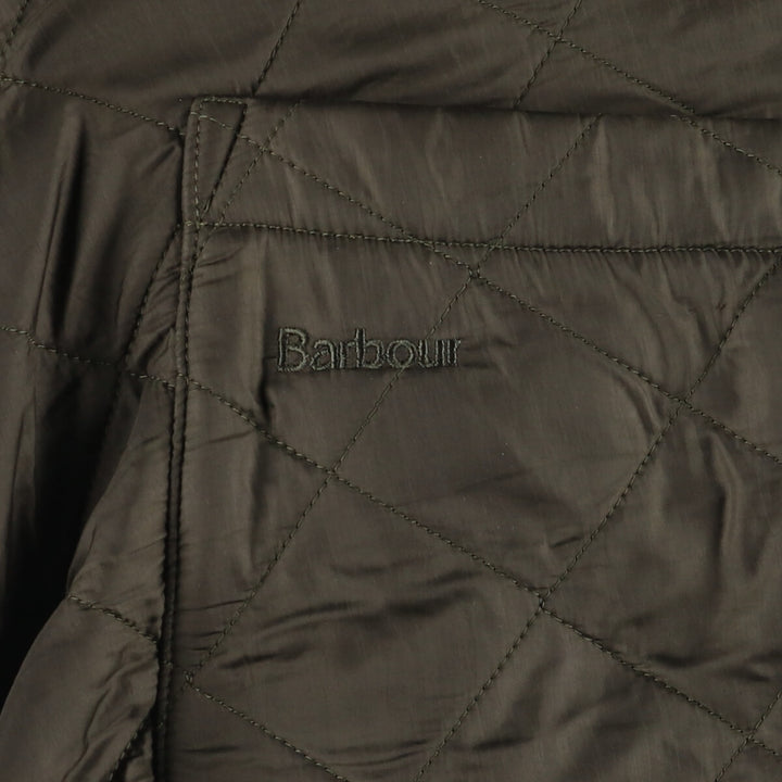 2000s~ Barbour POLAR QUILTS 3-Warrant Padded Quilted Jacket, Men's Size L Nylon Khaki type Vintage Second Hand