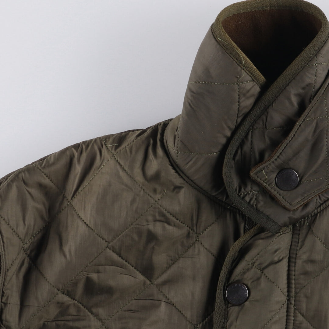 2000s~ Barbour POLAR QUILTS 3-Warrant Padded Quilted Jacket, Men's Size L Nylon Khaki type Vintage Second Hand