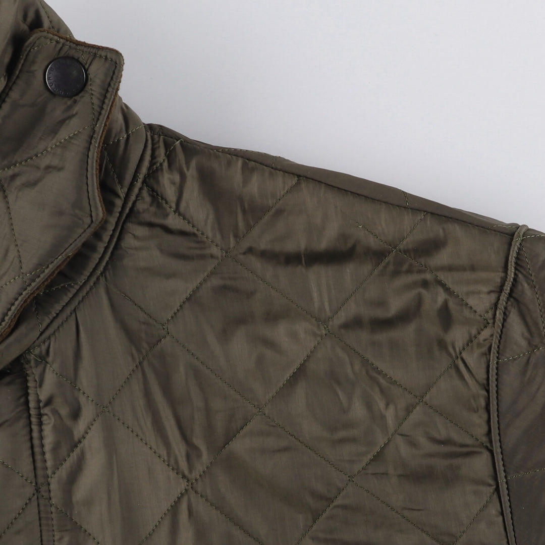2000s~ Barbour POLAR QUILTS 3-Warrant Padded Quilted Jacket, Men's Size L Nylon Khaki type Vintage Second Hand