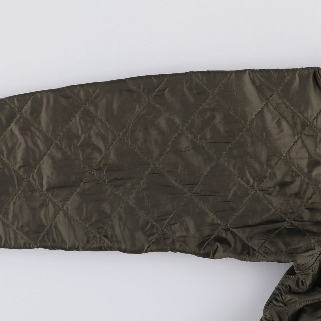 2000s~ Barbour POLAR QUILTS 3-Warrant Padded Quilted Jacket, Men's Size L Nylon Khaki type Vintage Second Hand
