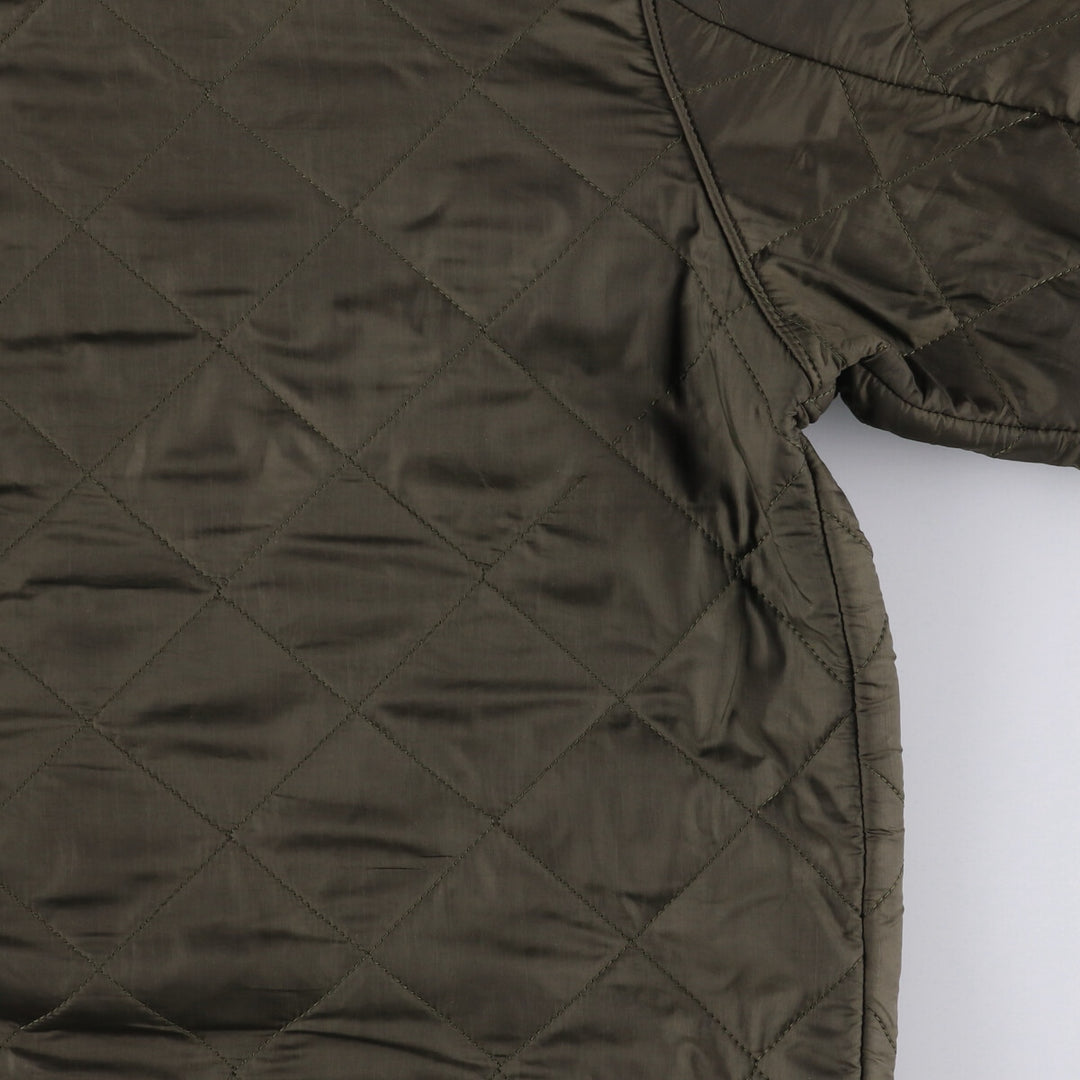 2000s~ Barbour POLAR QUILTS 3-Warrant Padded Quilted Jacket, Men's Size L Nylon Khaki type Vintage Second Hand