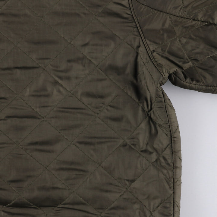 2000s~ Barbour POLAR QUILTS 3-Warrant Padded Quilted Jacket, Men's Size L Nylon Khaki type Vintage Second Hand