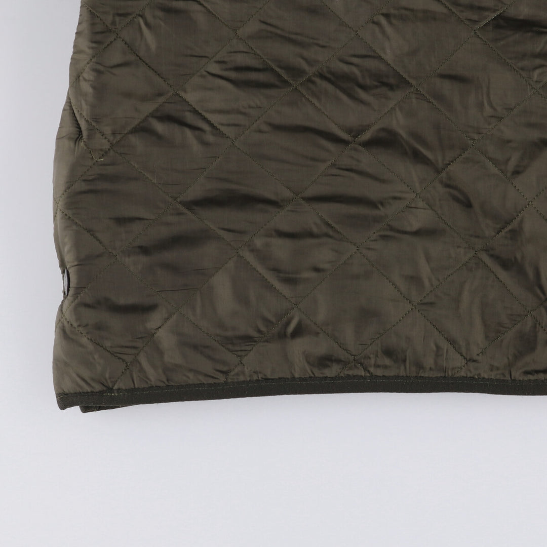 2000s~ Barbour POLAR QUILTS 3-Warrant Padded Quilted Jacket, Men's Size L Nylon Khaki type Vintage Second Hand