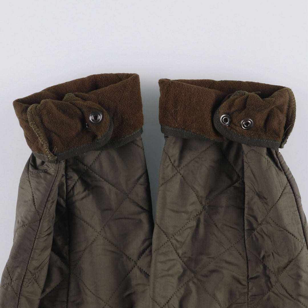 2000s~ Barbour POLAR QUILTS 3-Warrant Padded Quilted Jacket, Men's Size L Nylon Khaki type Vintage Second Hand