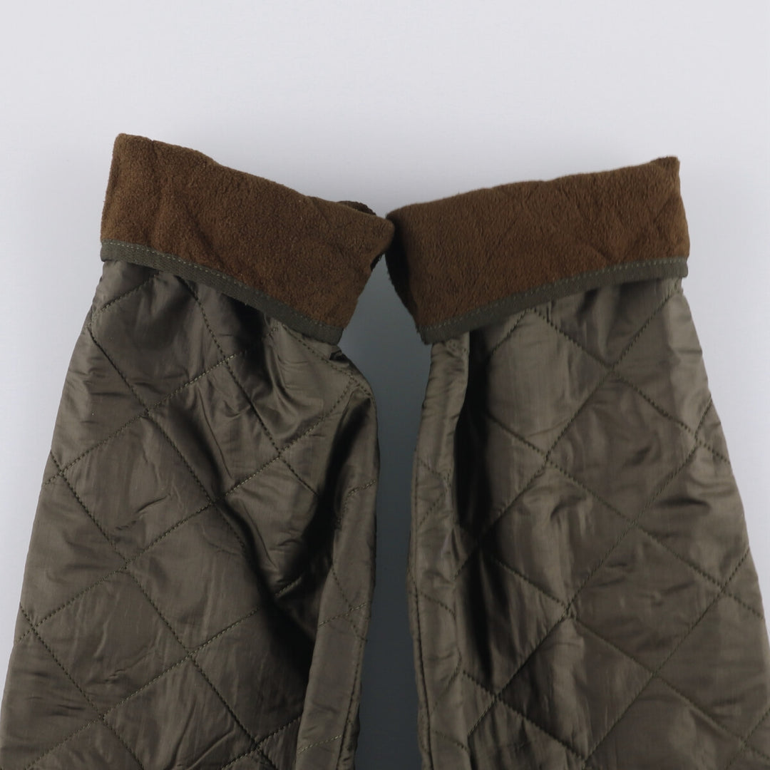 2000s~ Barbour POLAR QUILTS 3-Warrant Padded Quilted Jacket, Men's Size L Nylon Khaki type Vintage Second Hand