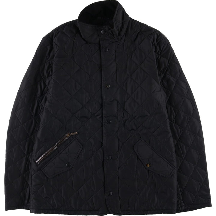 2000s~ Barbour 3 Warrant Quilted Puffer Jacket, Men's Size Medium polyester black type Vintage Second Hand