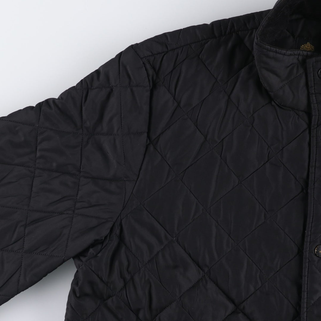 2000s~ Barbour 3 Warrant Quilted Puffer Jacket, Men's Size Medium polyester black type Vintage Second Hand