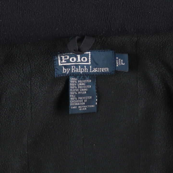 Ralph Lauren POLO by Ralph Lauren padded puffer jacket, men's size L polyester black type Vintage Second Hand