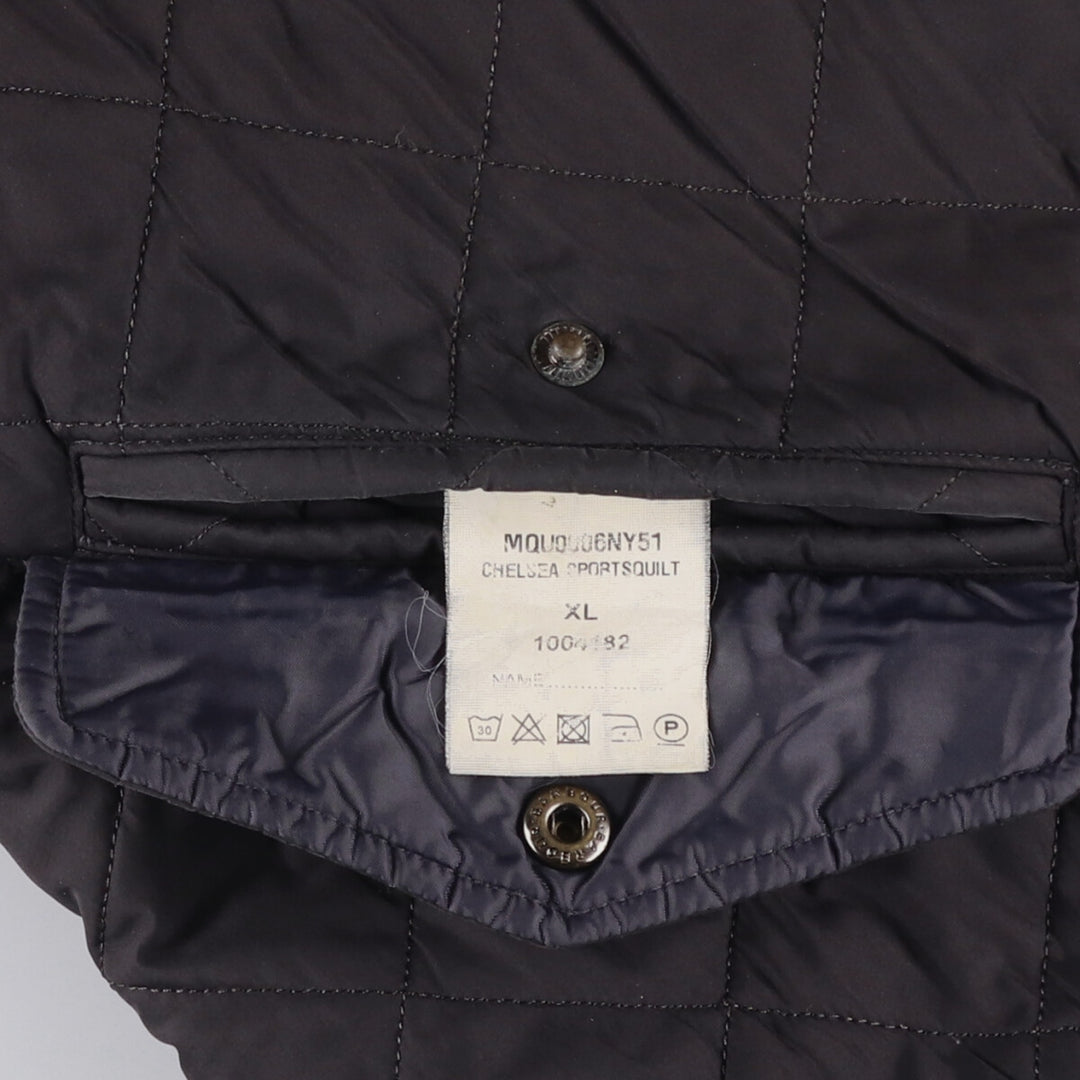 2000s~ Barbour Chelsea Sport Quilted Jacket, 3 Warrant, Men's XL polyester black type Vintage Second Hand