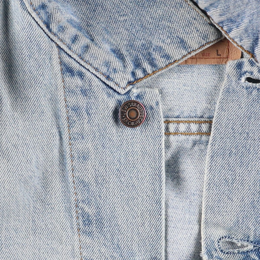 90'S Levi's 70500-0482 Denim Jacket, Men's Size L, Vintage cotton blue type Vintage Second Hand