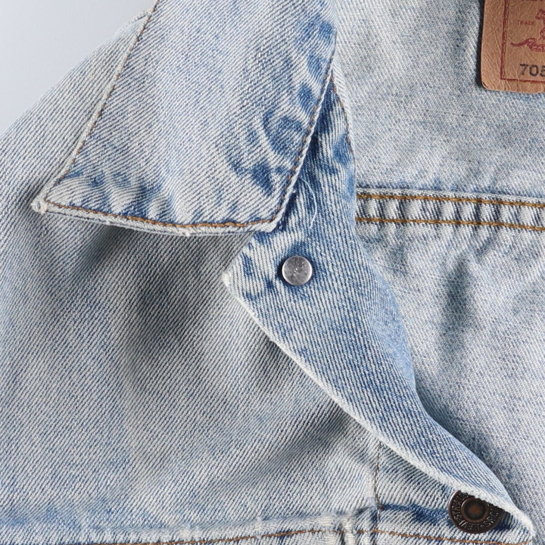 90'S Levi's 70500-0482 Denim Jacket, Men's Size L, Vintage cotton blue type Vintage Second Hand