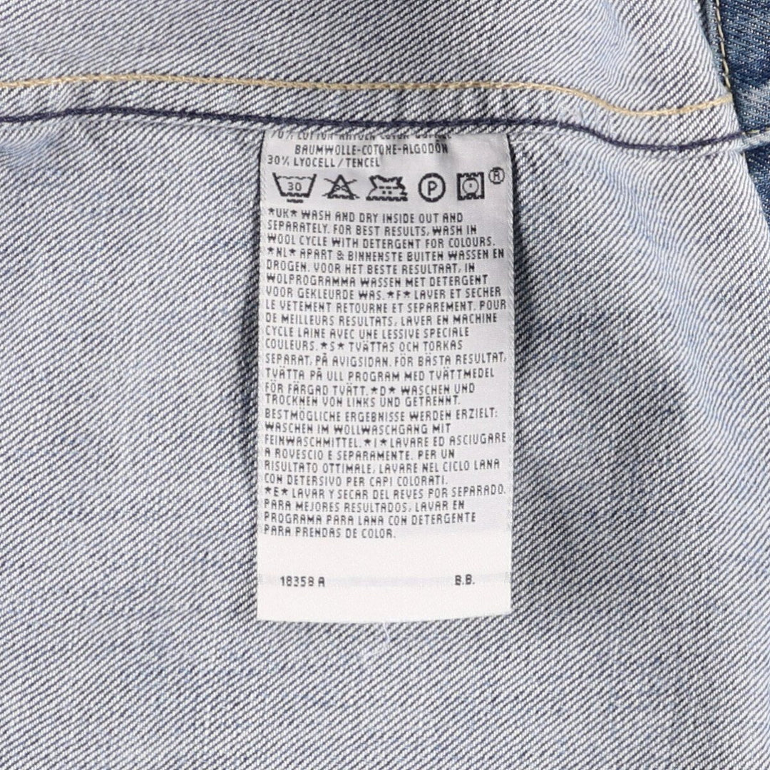 2000'S Levi's ENGINEERED 70100-0836 Euro Model Denim Jacket, Men's Size L cotton blue type Vintage Second Hand