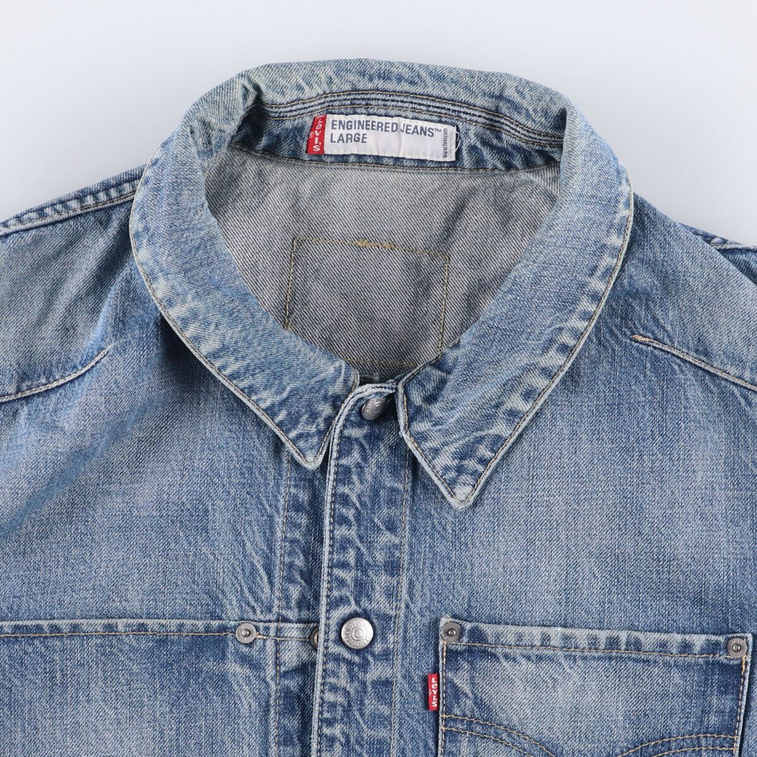 2000'S Levi's ENGINEERED 70100-0836 Euro Model Denim Jacket, Men's Size L cotton blue type Vintage Second Hand