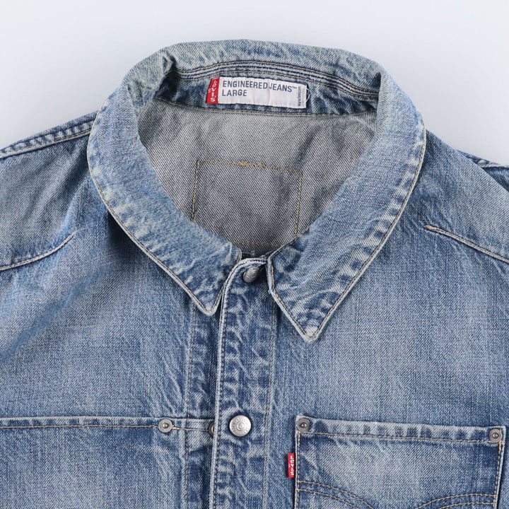 2000'S Levi's ENGINEERED 70100-0836 Euro Model Denim Jacket, Men's Size L cotton blue type Vintage Second Hand