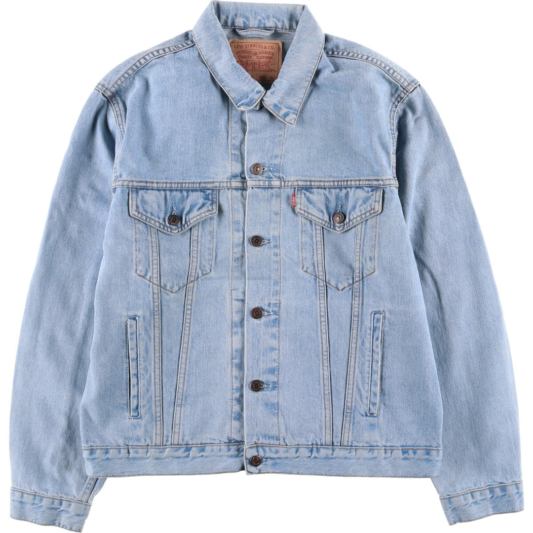 90'S Levi's 70503-0447 Euro Model Denim Jacket, Men's XL, Vintage cotton blue type Vintage Second Hand