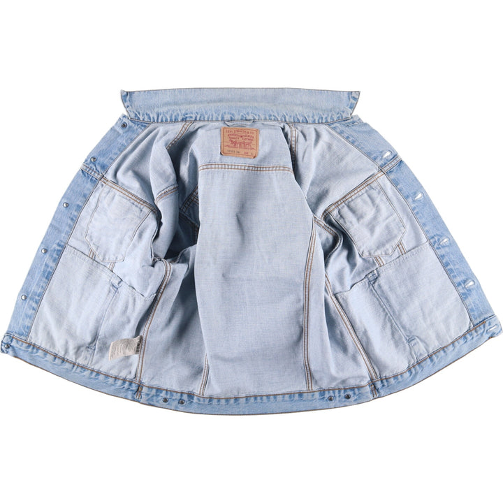 90'S Levi's 70503-0447 Euro Model Denim Jacket, Men's XL, Vintage cotton blue type Vintage Second Hand