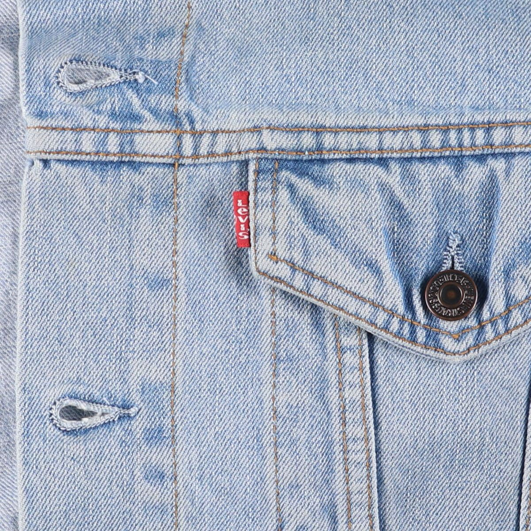 90'S Levi's 70503-0447 Euro Model Denim Jacket, Men's XL, Vintage cotton blue type Vintage Second Hand