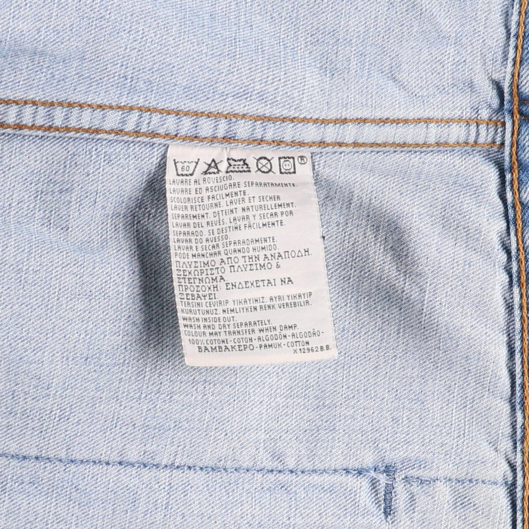 90'S Levi's 70503-0447 Euro Model Denim Jacket, Men's XL, Vintage cotton blue type Vintage Second Hand