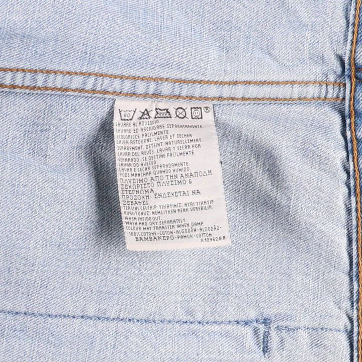 90'S Levi's 70503-0447 Euro Model Denim Jacket, Men's XL, Vintage cotton blue type Vintage Second Hand