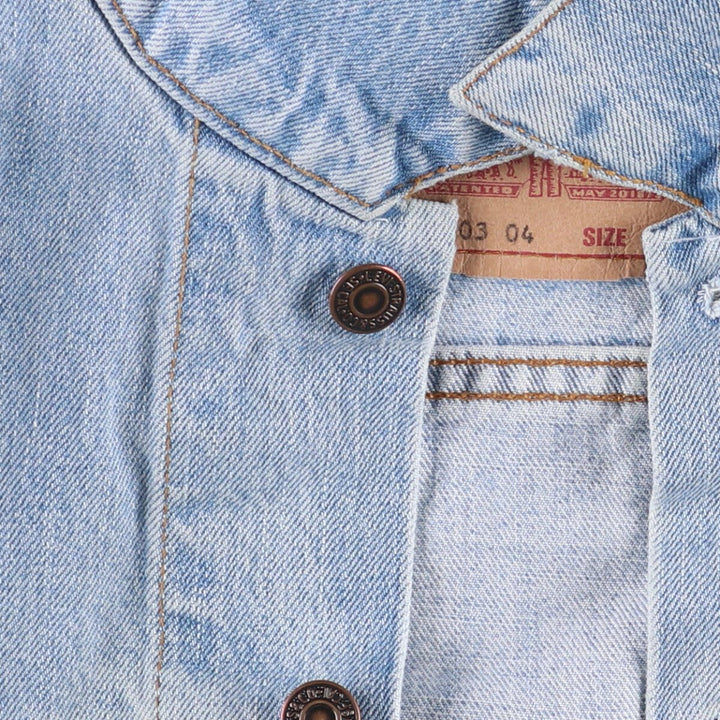 90'S Levi's 70503-0447 Euro Model Denim Jacket, Men's XL, Vintage cotton blue type Vintage Second Hand