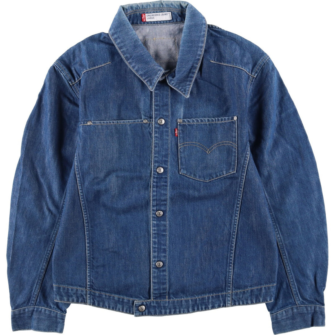 2000'S Levi's ENGINEERED 70100-0843 Euro Model Denim Jacket, Men's Size L cotton blue type Vintage Second Hand