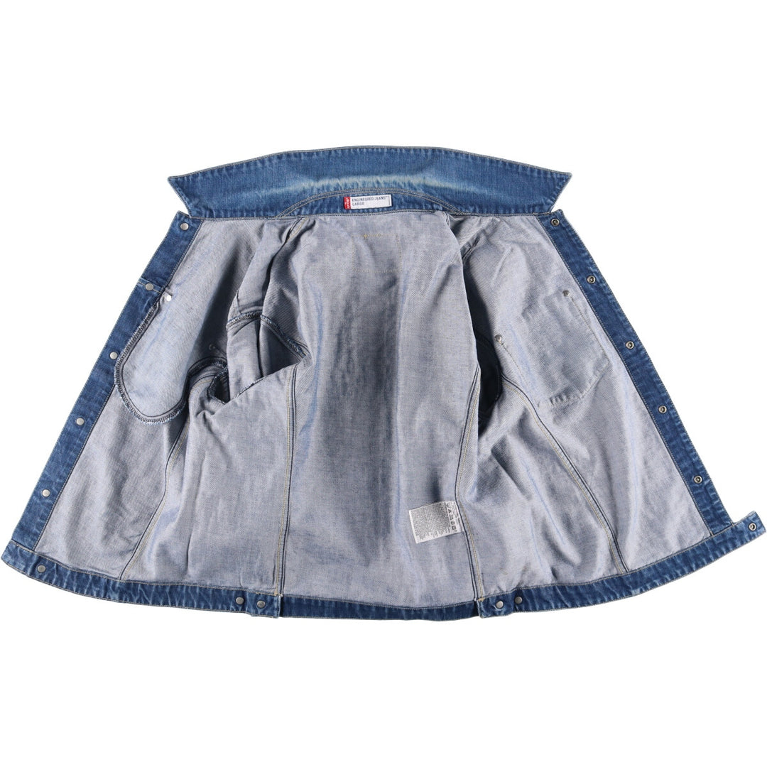 2000'S Levi's ENGINEERED 70100-0843 Euro Model Denim Jacket, Men's Size L cotton blue type Vintage Second Hand
