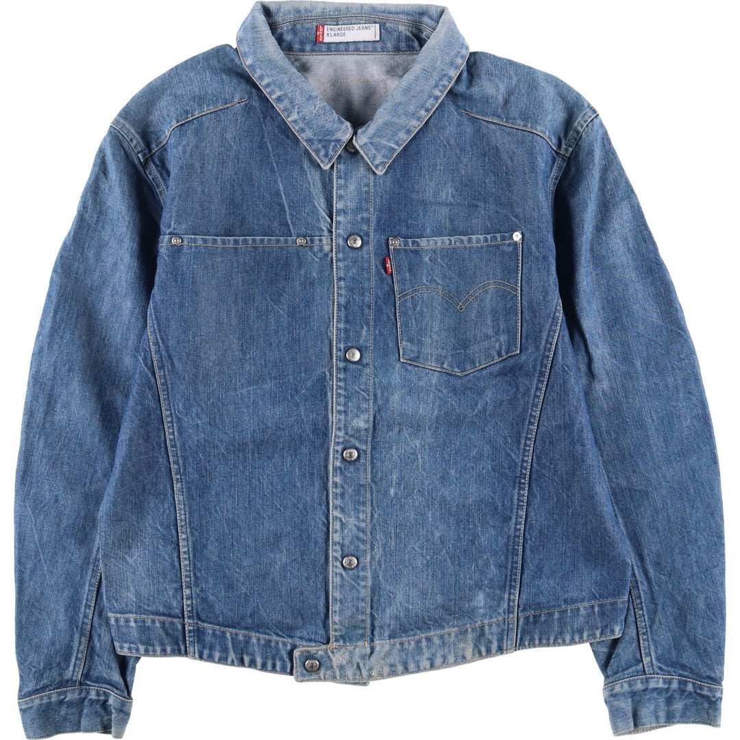 Levi's ENGINEERED 70100-0835 Euro Model Denim Jacket, Men's Size XL cotton blue type Vintage Second Hand
