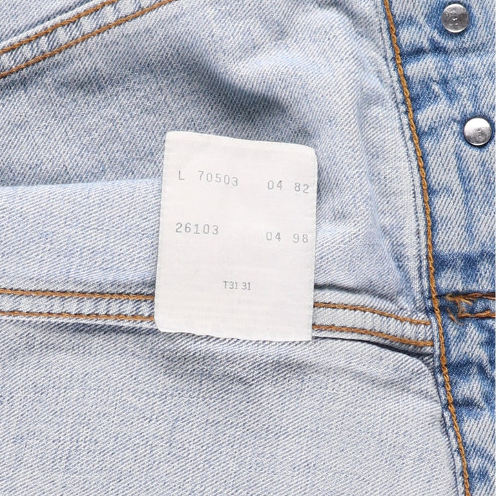 90'S Levi's 70503-0482 denim jacket, denim jacket, men's size L, vintage cotton blue type Vintage Second Hand