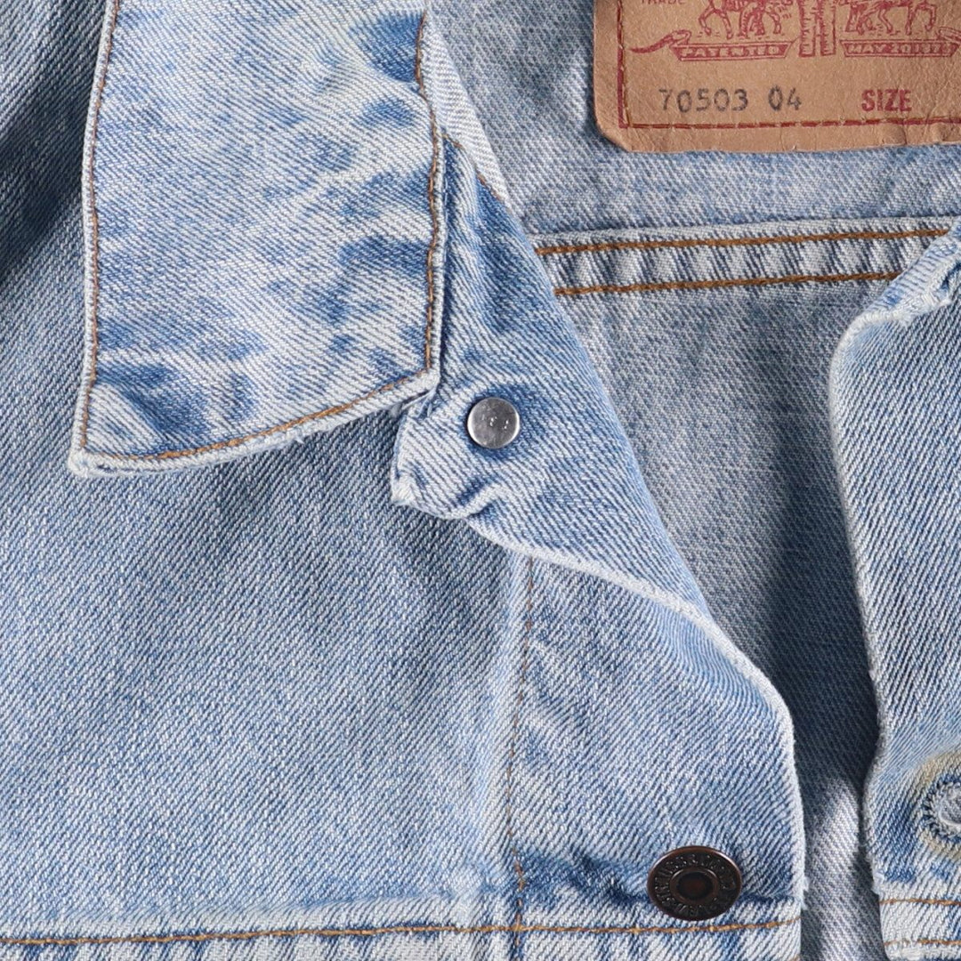 90'S Levi's 70503-0482 denim jacket, denim jacket, men's size L, vintage cotton blue type Vintage Second Hand