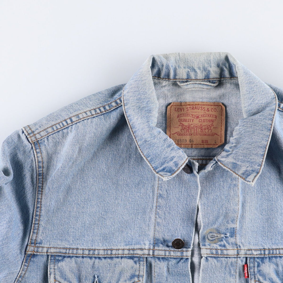 90'S Levi's 70503-0482 denim jacket, denim jacket, men's size L, vintage cotton blue type Vintage Second Hand