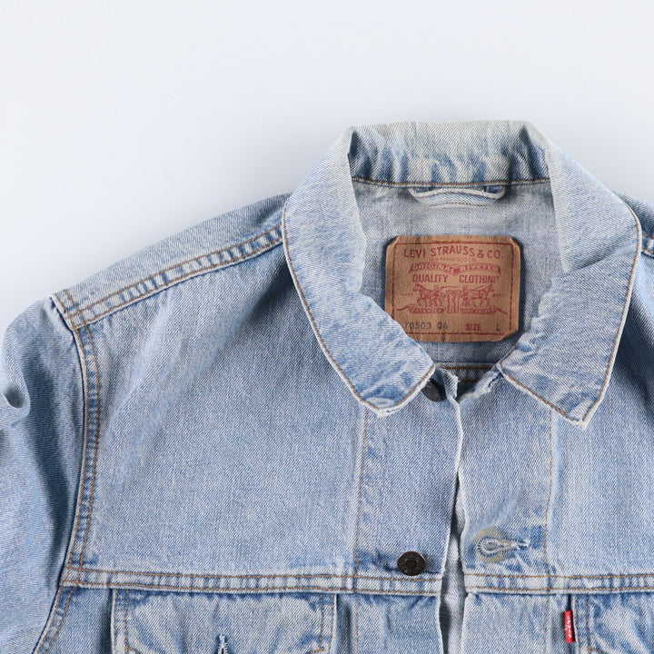 90'S Levi's 70503-0482 denim jacket, denim jacket, men's size L, vintage cotton blue type Vintage Second Hand