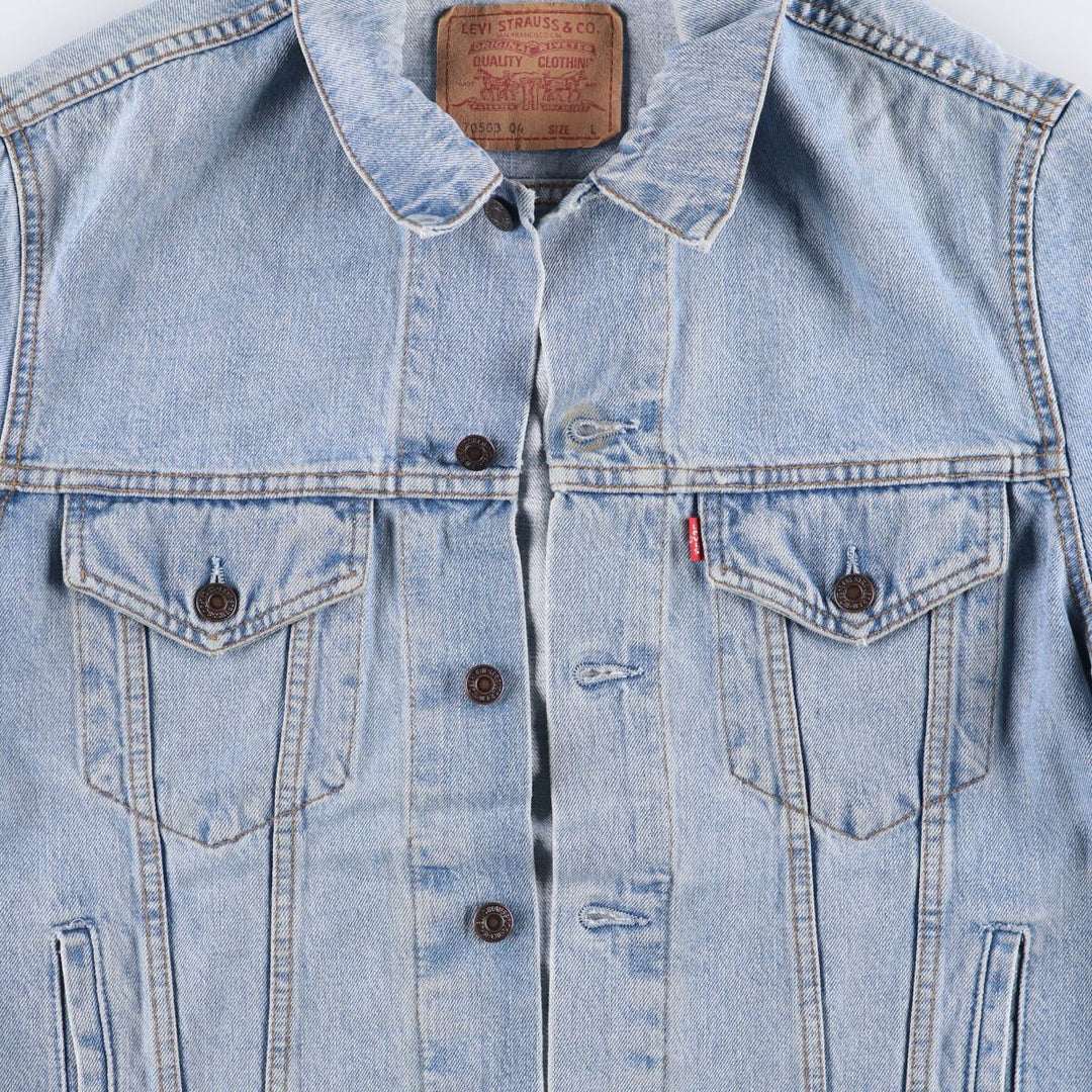 90'S Levi's 70503-0482 denim jacket, denim jacket, men's size L, vintage cotton blue type Vintage Second Hand