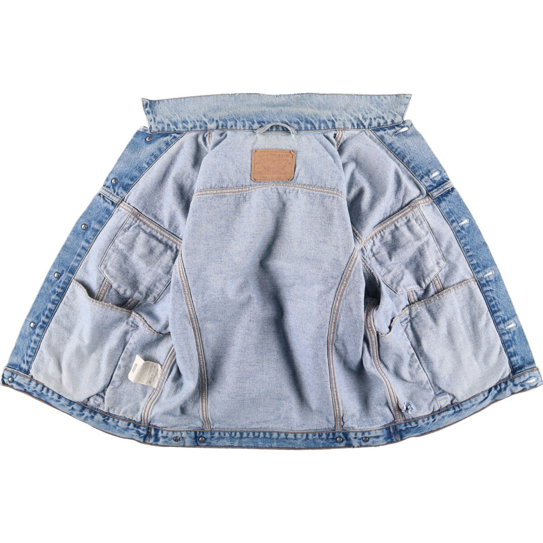 90'S Levi's 70503-0214 Euro Model Denim Jacket, Men's Size L, Vintage cotton blue type Vintage Second Hand