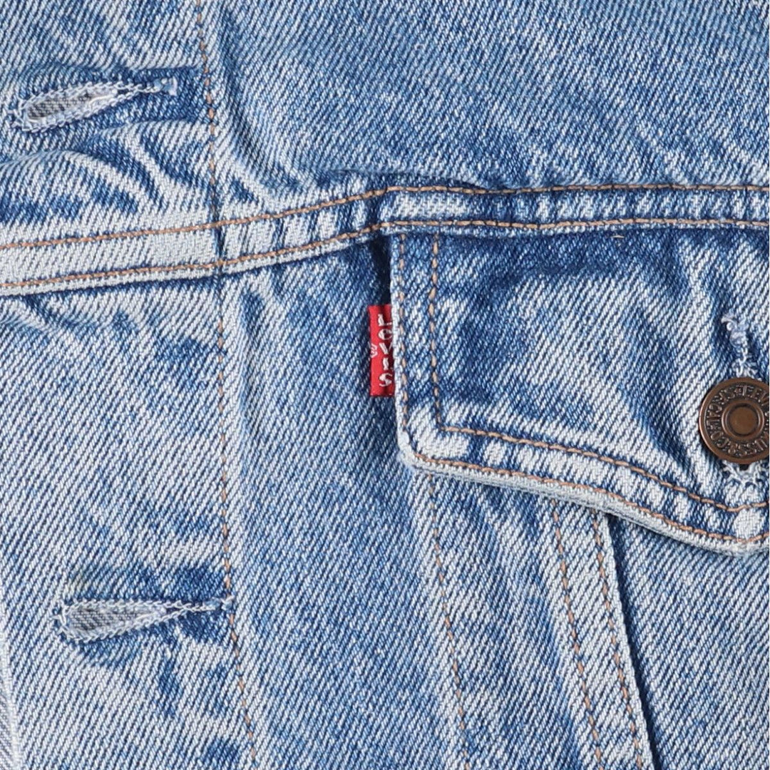 90'S Levi's 70503-0214 Euro Model Denim Jacket, Men's Size L, Vintage cotton blue type Vintage Second Hand