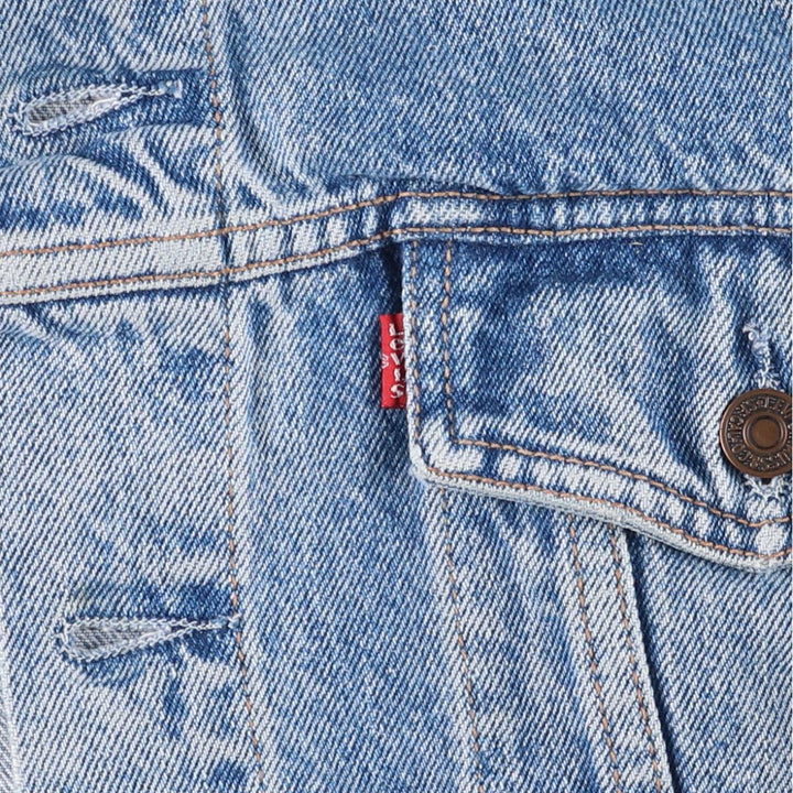 90'S Levi's 70503-0214 Euro Model Denim Jacket, Men's Size L, Vintage cotton blue type Vintage Second Hand