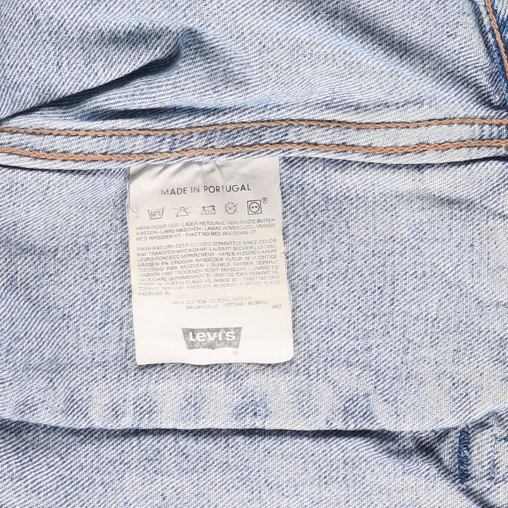 90'S Levi's 70503-0214 Euro Model Denim Jacket, Men's Size L, Vintage cotton blue type Vintage Second Hand