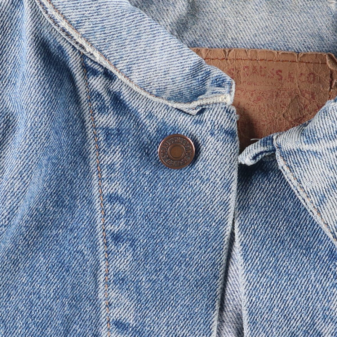 90'S Levi's 70503-0214 Euro Model Denim Jacket, Men's Size L, Vintage cotton blue type Vintage Second Hand
