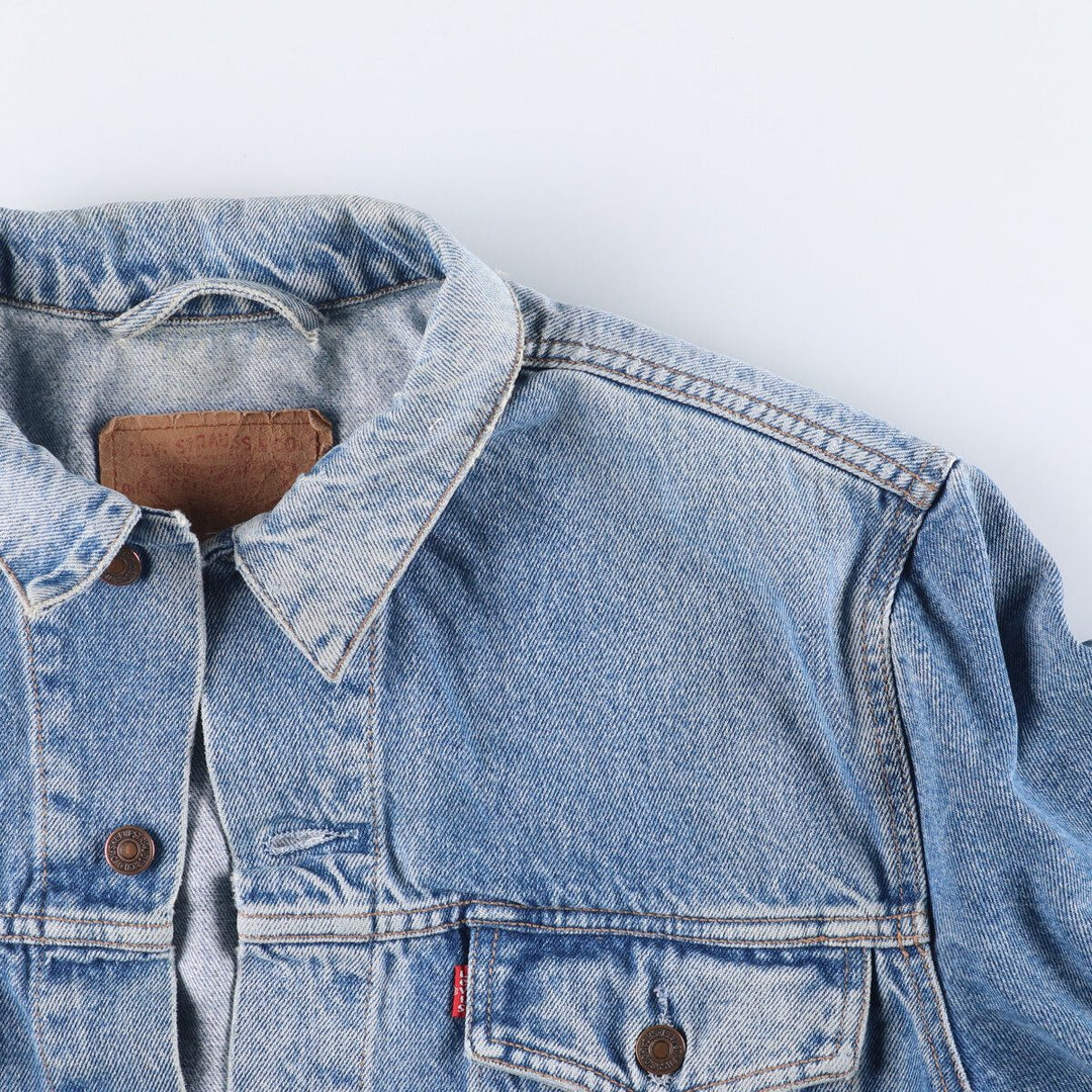90'S Levi's 70503-0214 Euro Model Denim Jacket, Men's Size L, Vintage cotton blue type Vintage Second Hand