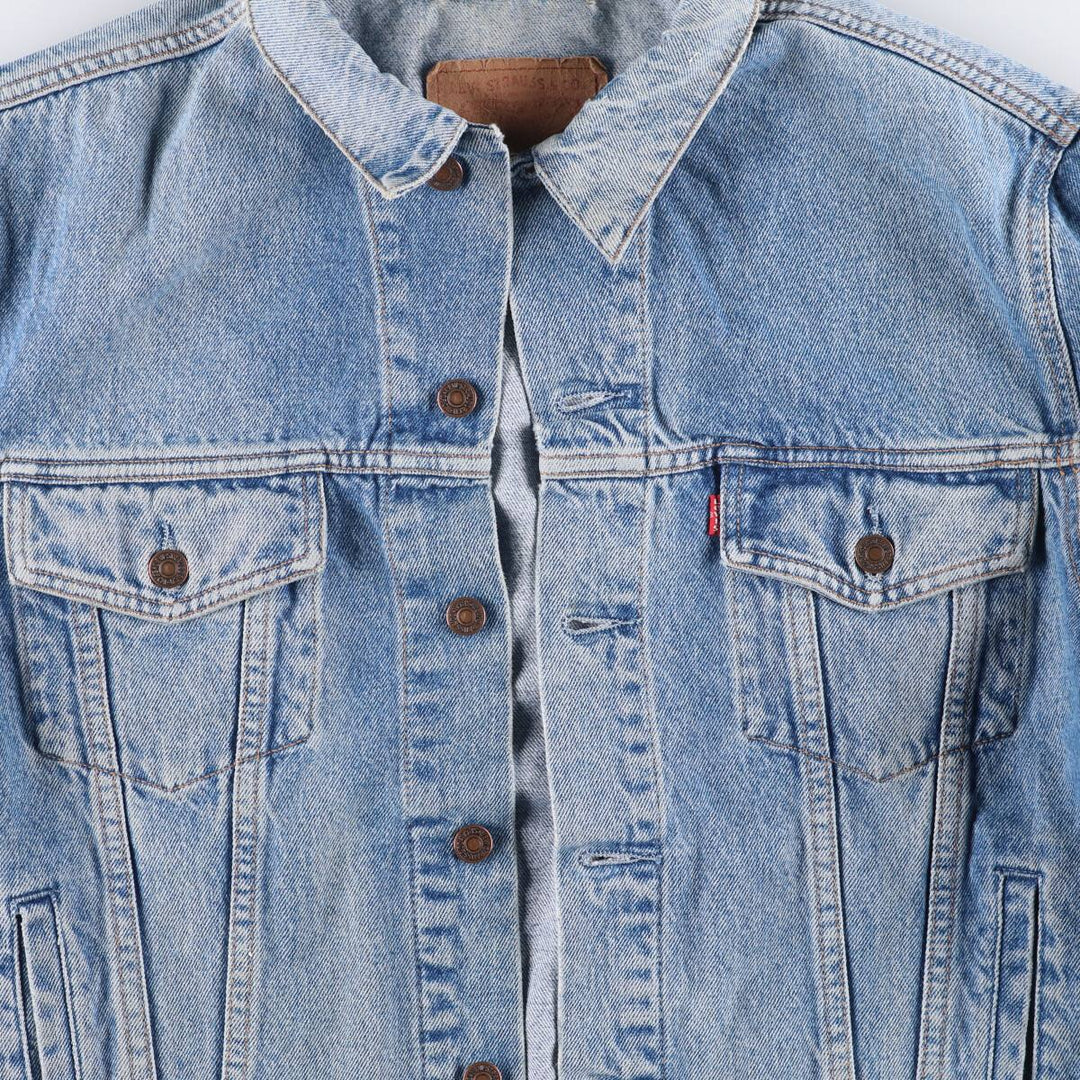 90'S Levi's 70503-0214 Euro Model Denim Jacket, Men's Size L, Vintage cotton blue type Vintage Second Hand